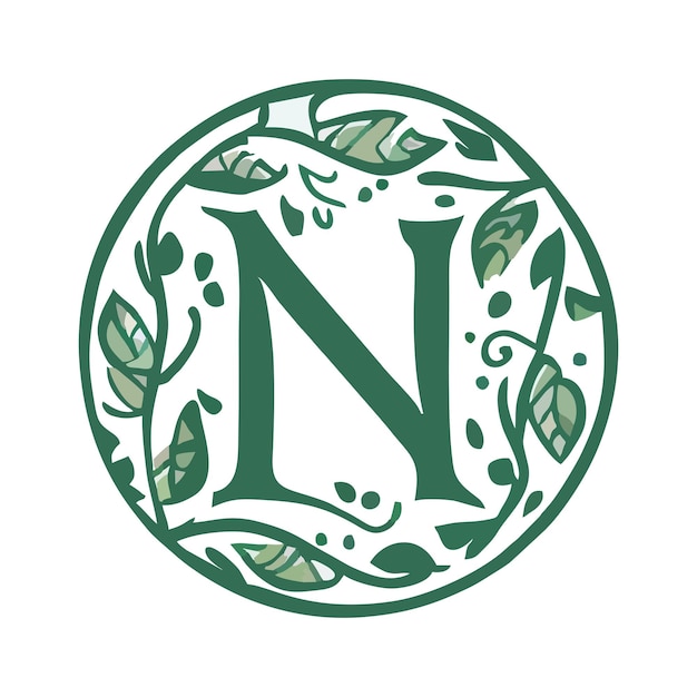 Logotipo del monograma de la naturaleza 4