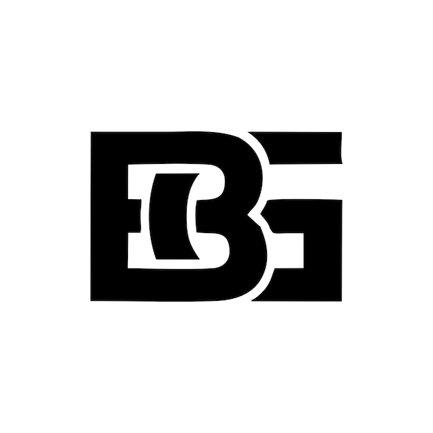 El logotipo del monograma en negrita de BG