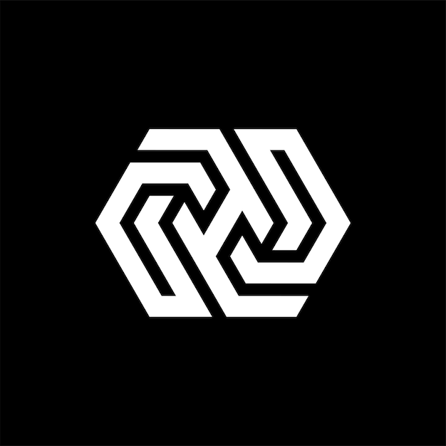 Logotipo de monograma NH o HN de letra inicial moderna y audaz