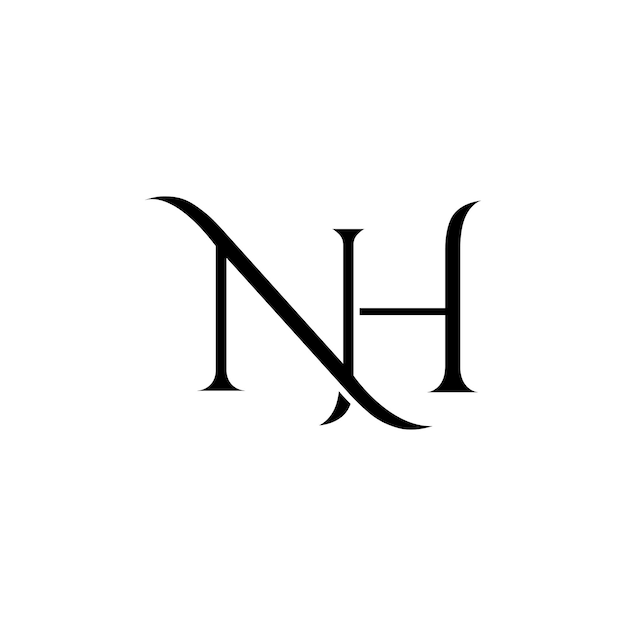 El logotipo del monograma NH