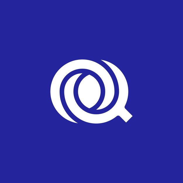 Logotipo de monograma OQ o QO de letra inicial moderna y minimalista