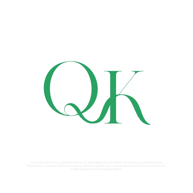 Logotipo del monograma QK