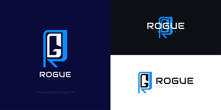 Vector logotipo de monograma rg o gr abstracto diseño inicial de logotipo r y g para logotipo de empresa y tecnología