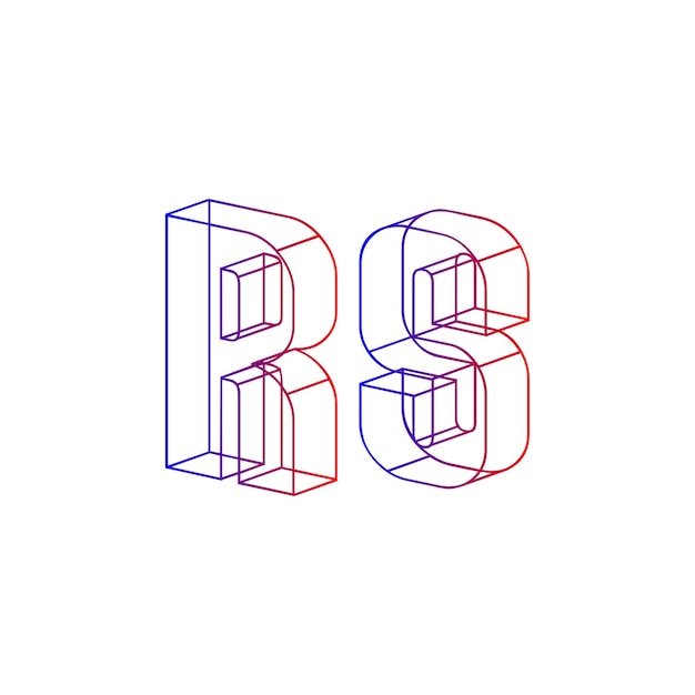 El logotipo del monograma rs