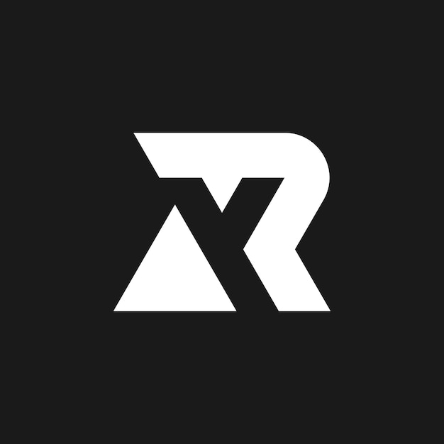 Logotipo de monograma RY o YR de letra inicial moderna y minimalista