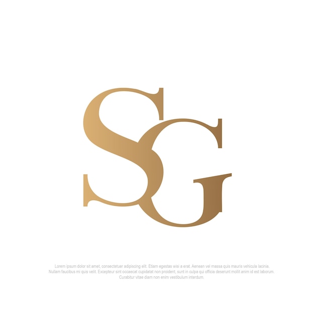 logotipo del monograma sg