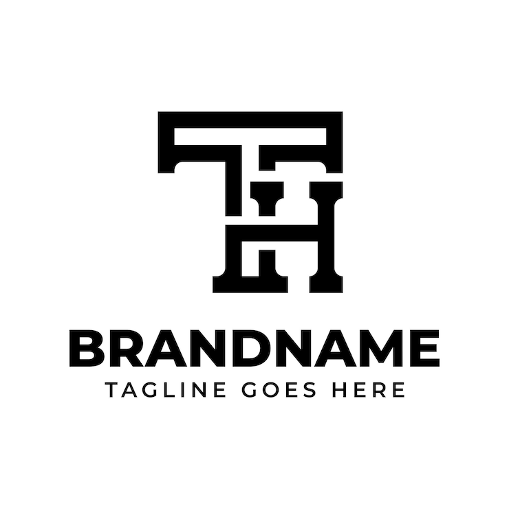 Vector el logotipo del monograma th es adecuado para cualquier marca con las iniciales th o ht