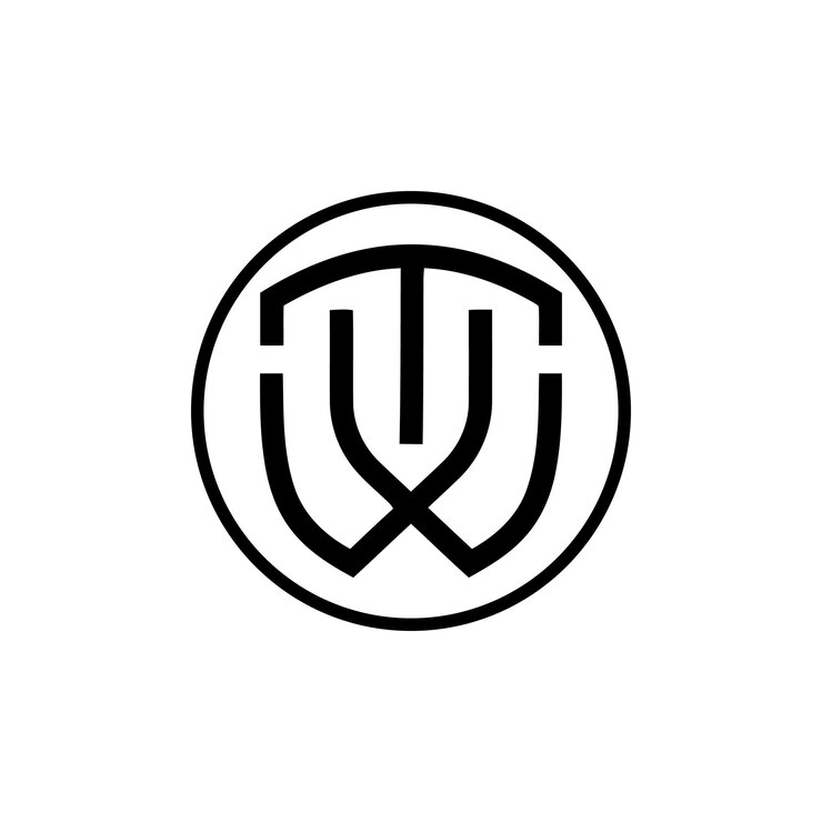 Vector logotipo del monograma twv