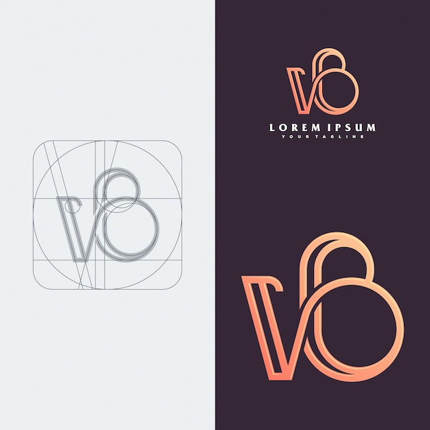 Logotipo del monograma VB.