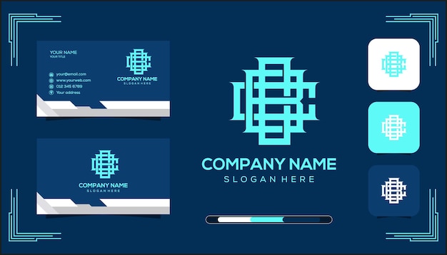 El logotipo del monograma del vector CBB