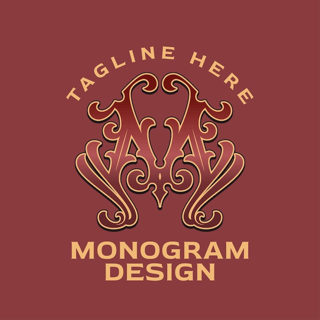 Logotipo Monograma Vintage M