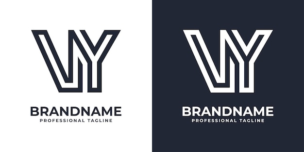 Logotipo de monograma VY simple adecuado para cualquier negocio con inicial VY o YV