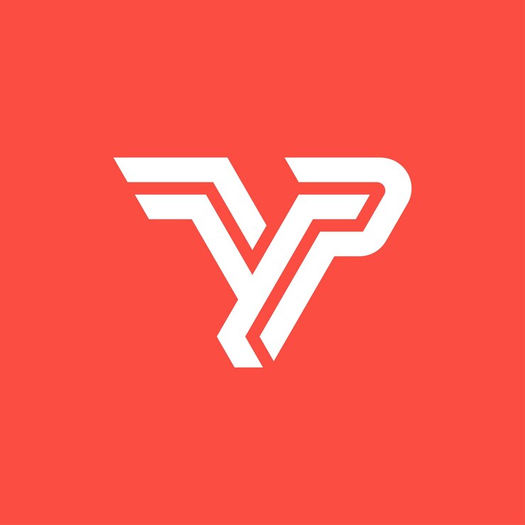 Vector logotipo de monograma yp o py de letra inicial moderna y minimalista