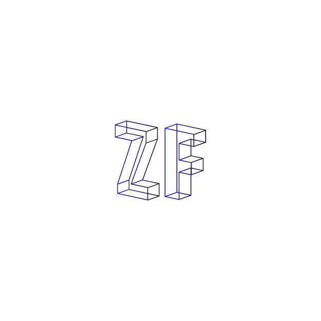 El logotipo del monograma zf