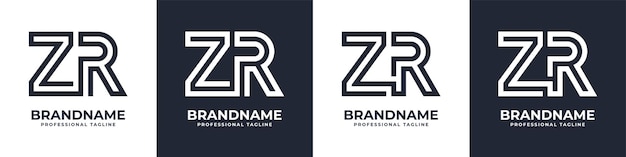 Logotipo de monograma ZR simple adecuado para cualquier negocio con inicial ZR o RZ
