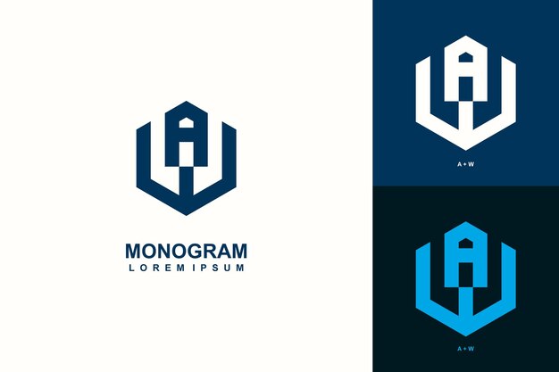 Vector un logotipo para un monograma.