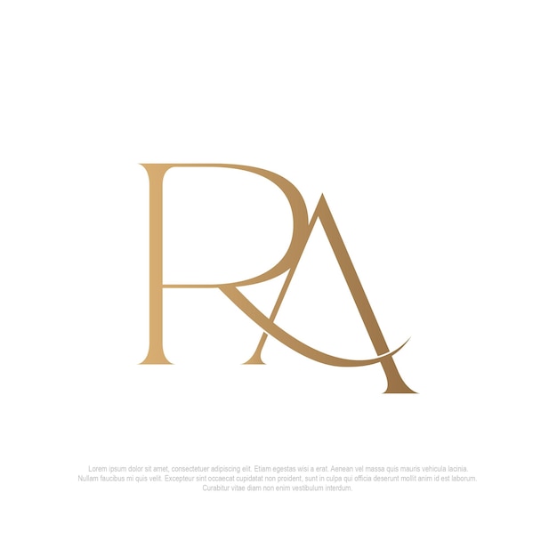 Logotipo de monogramas Ra