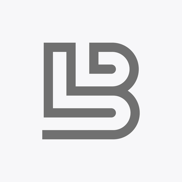 Logotipo monolínea para las letras B y L combinadas de forma sencilla y moderna.