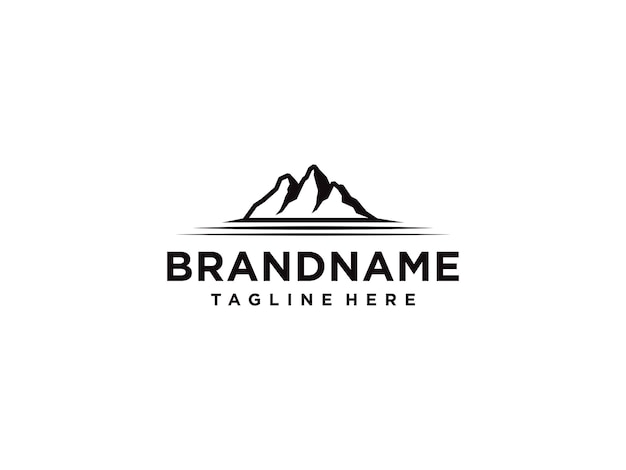 Logotipo de montaña abstracto que se puede utilizar para logotipos comerciales y de marca Elemento de plantilla de diseño de logotipo vectorial plano