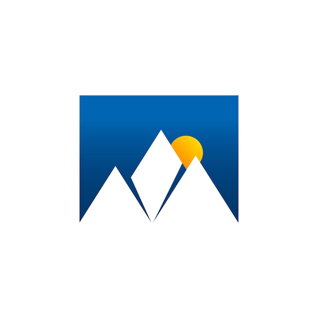 Logotipo de la montaña azul