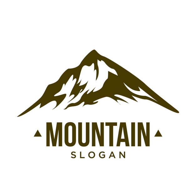 un logotipo de montaña y un cartel que dice montaña en él