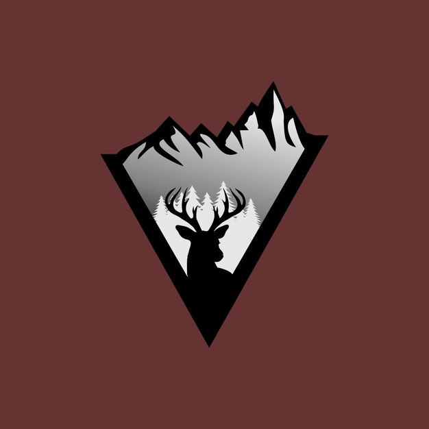 Logotipo de montaña para la compañía de viajes y aventuras logotipo ilustración vectorial fondo