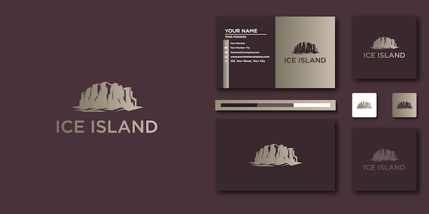 Logotipo de montaña elegante de lujo. resumen de lujo para el diseño de logotipos y tarjetas de visita.