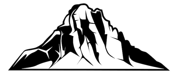 Vector logotipo de montaña. gran pico de formación de piedra natural