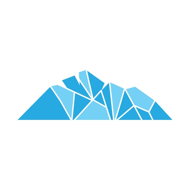 Logotipo de montaña Iceberg antártico Diseño de logotipo Naturaleza Paisaje Vector Producto Marca Ilustración Icono