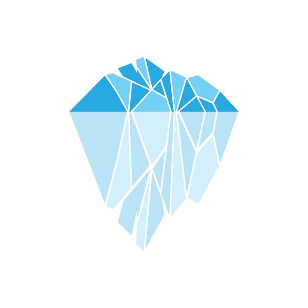 Logotipo de montaña Iceberg antártico Diseño de logotipo Naturaleza Paisaje Vector Producto Marca Ilustración Icono