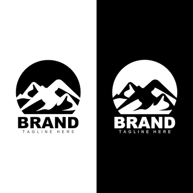 Logotipo De Montaña Ilustración Simple Plantilla De Silueta Diseño Vectorial