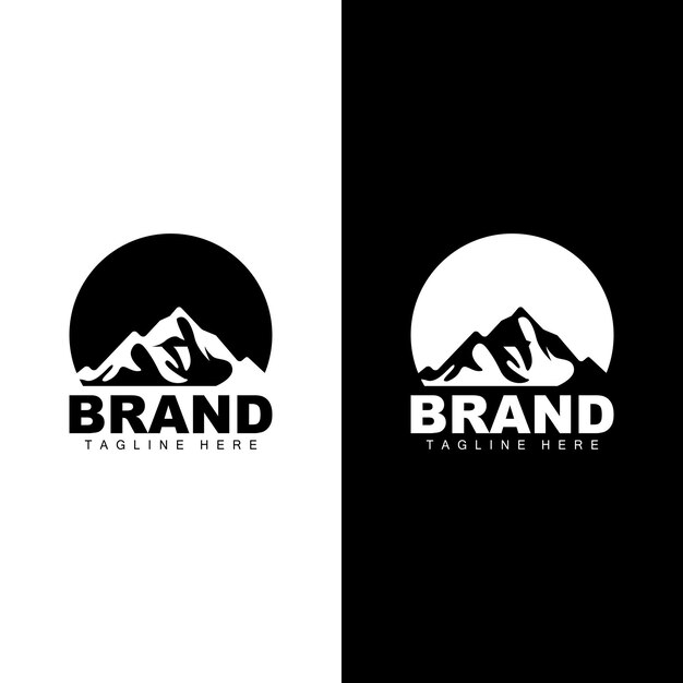 Logotipo De Montaña Ilustración Simple Plantilla De Silueta Diseño Vectorial