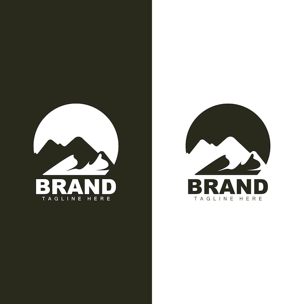 Logotipo De Montaña Ilustración Simple Plantilla De Silueta Diseño Vectorial