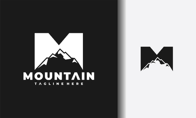 logotipo de la montaña de la letra M