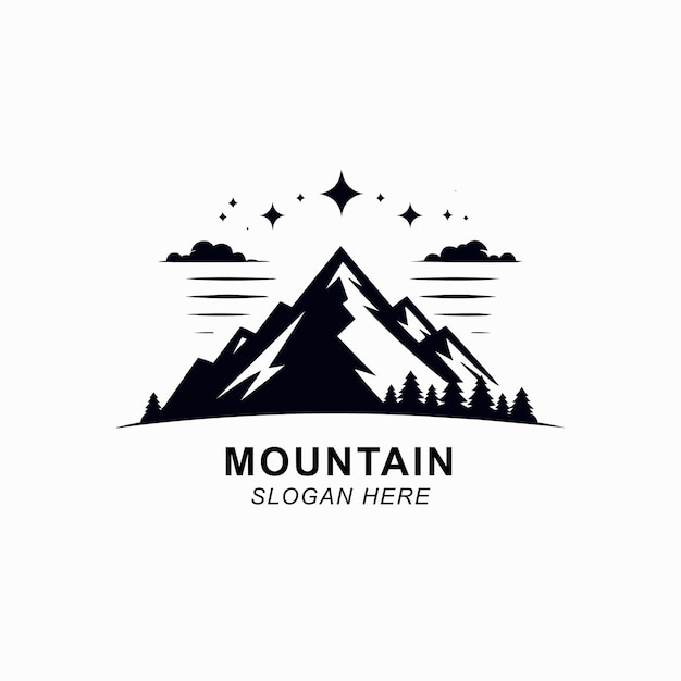 logotipo de la montaña sobre fondo blanco