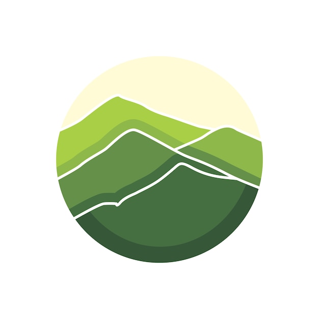 logotipo de la montaña verde