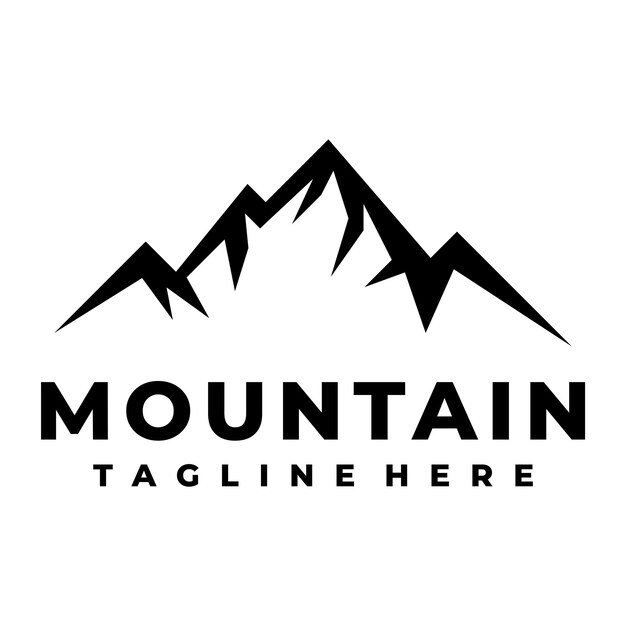 logotipo de montaña vintage para emblema de logotipo y otros