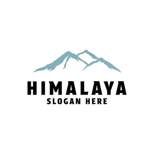 El logotipo de las montañas del Himalaya