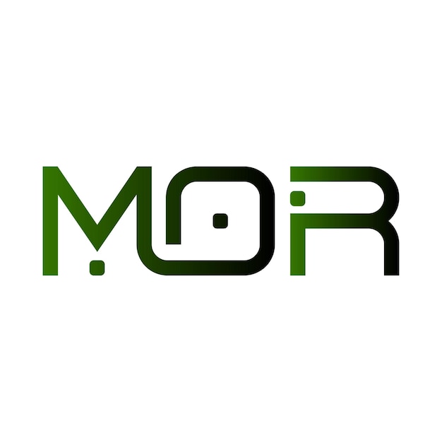 Logotipo MOR creativo moderno minimalista monograma inicial símbolo tipografía vectorial diseño elegante de íconos