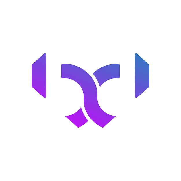 Un logotipo morado y azul para una empresa llamada cx.