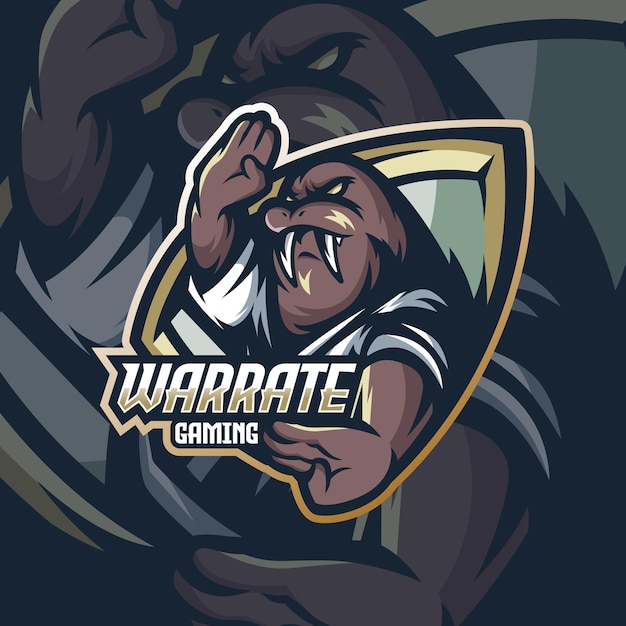 Logotipo de morsa karate para esport