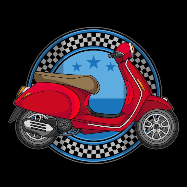 Vector logotipo de la motocicleta scooter