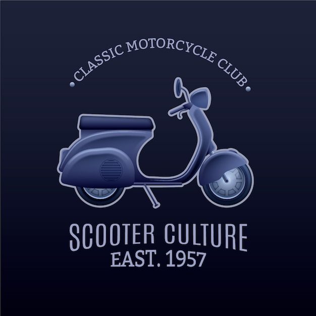 Vector logotipo de motocicleta vintage degradado