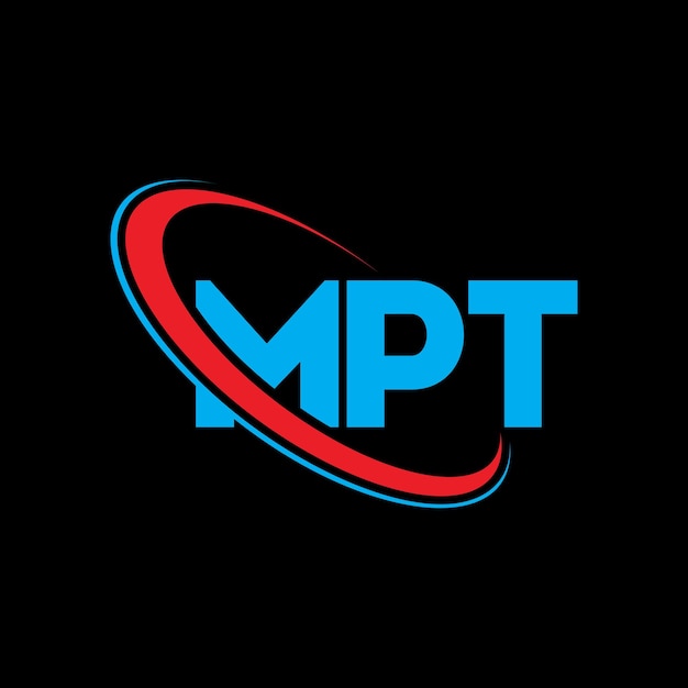 Logotipo MPT letra MPT diseño de logotipo de letra MPT iniciales MPT logotipo vinculado con círculo y mayúscula monograma logotipo MPT tipografía para negocios de tecnología y marca inmobiliaria