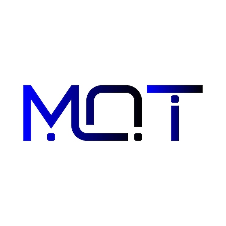 Vector el logotipo de mqt es creativo, moderno, minimalista, inicial, monograma, símbolo, tipografía vectorial y diseño elegante de iconos.