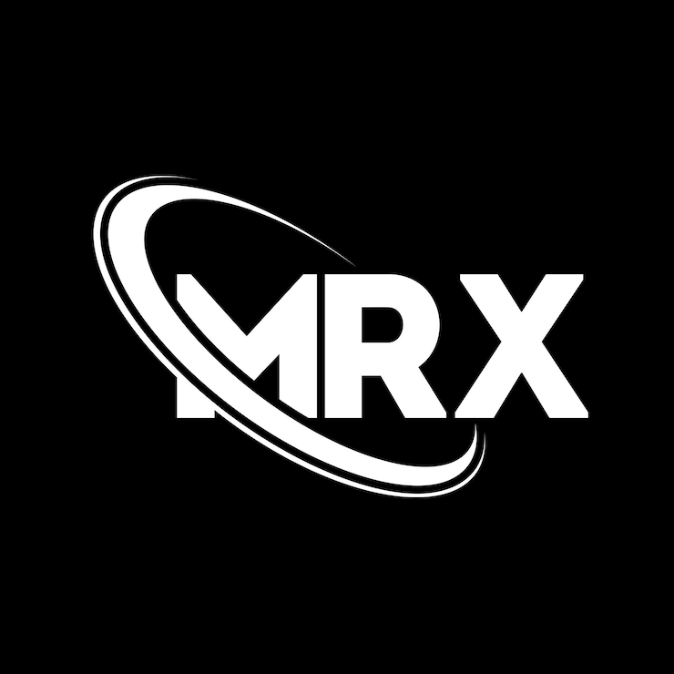 Vector logotipo mrx letra mrx letra diseño del logotipo iniciales logotipo mrx vinculado con círculo y mayúscula monograma logotipo srx tipografía para negocios de tecnología y marca inmobiliaria