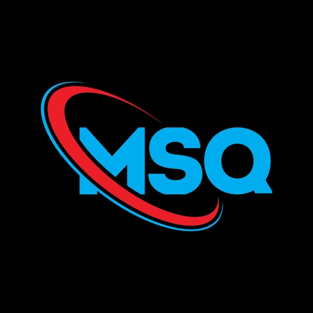 El logotipo MSQ, la letra MSQ, el diseño del logotipo de la carta MSQ, las iniciales MSQ, vinculado con un círculo y un monograma en mayúsculas, el logotipo de MSQ, tipografía para negocios tecnológicos y marca inmobiliaria.