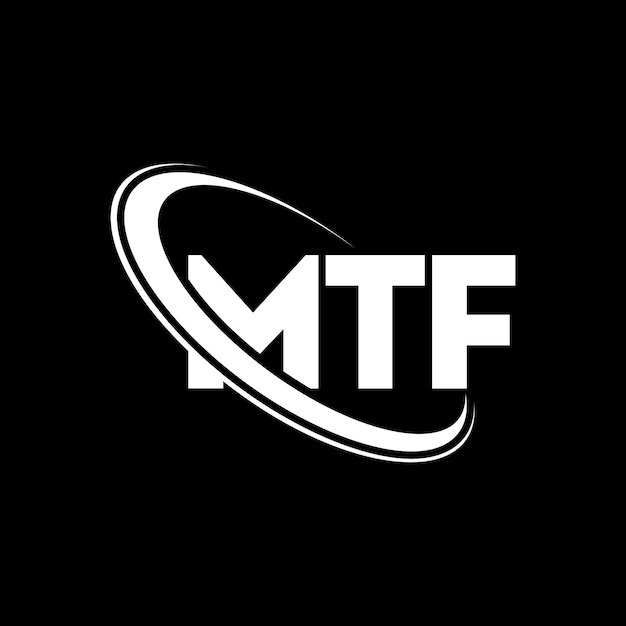Logotipo de MTF Diseño de logotipo de letra MTF Iniciales MTF Logotipo vinculado con círculo y monograma en mayúsculas Logotipo MTF Tipografía para negocios tecnológicos y marca inmobiliaria
