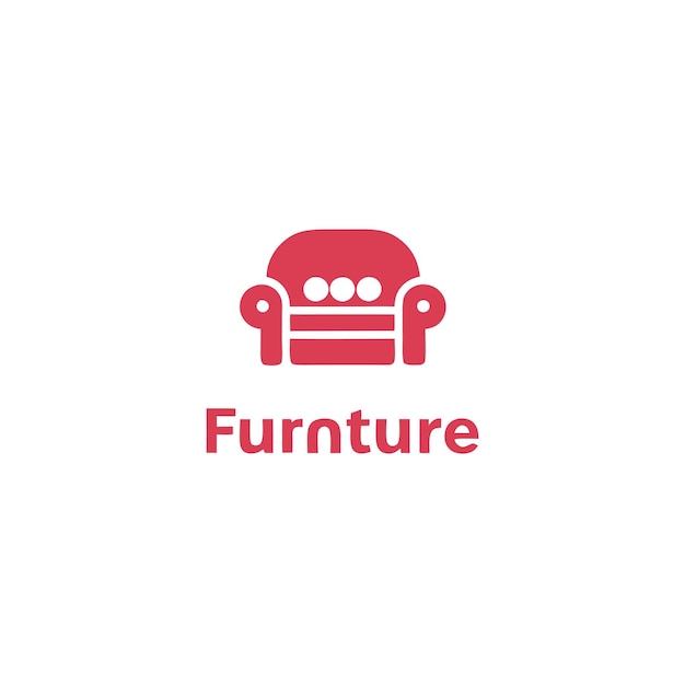 el logotipo del mueble vectorial de fondo blanco