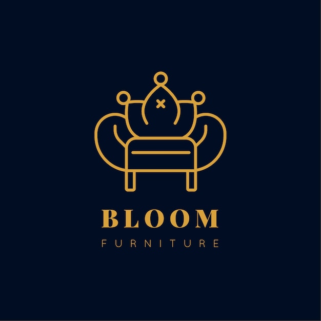 Logotipo de muebles de diseño elegante